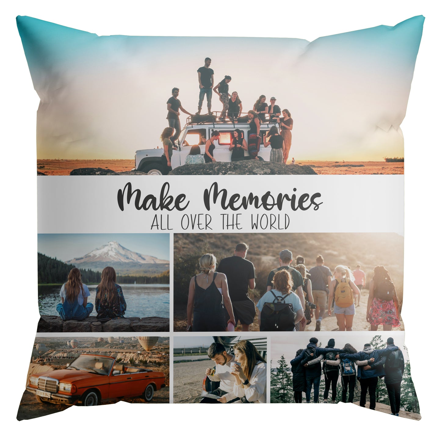 Collage - Reise Fotokissen