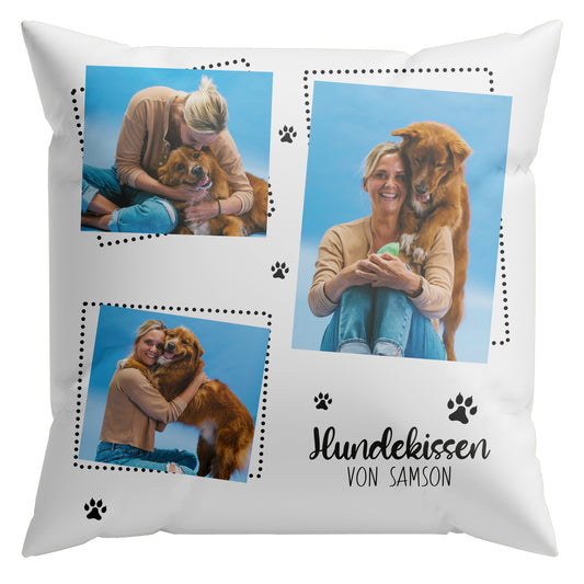 Personalisiertes Fotokissen mit Tier-Collage