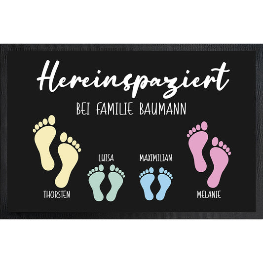 Fußabdrücke - Fussmatte mit Trittrand