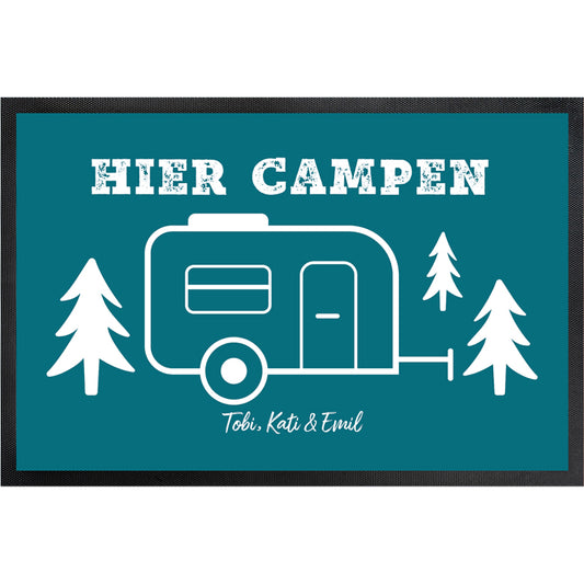 Camping - Fussmatte mit Trittrand