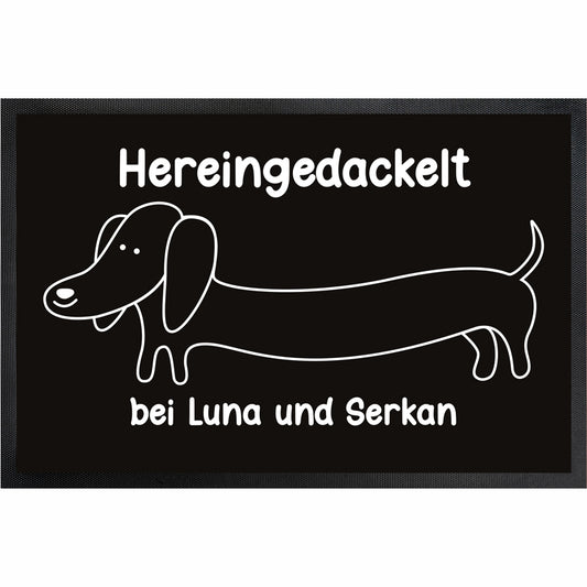 Hereingedackelt - Fussmatte mit Trittrand