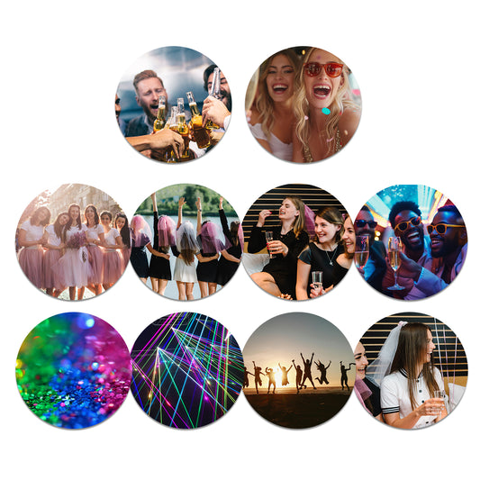 Sticker Rund - 10 Sticker einzeln selbst gestalten