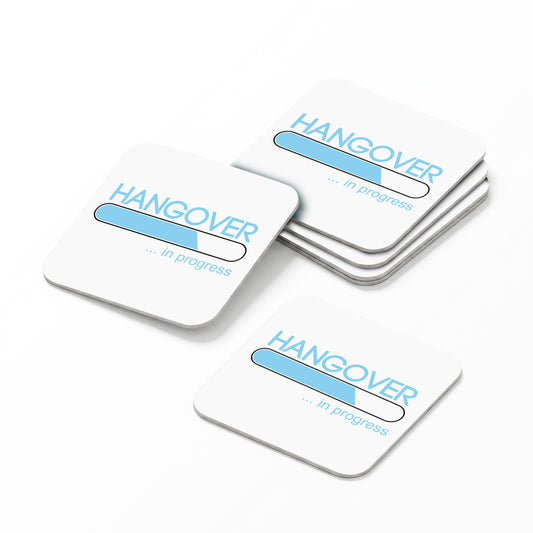 Bierdeckel - Hangover in progress - Eckig 9,3 cm