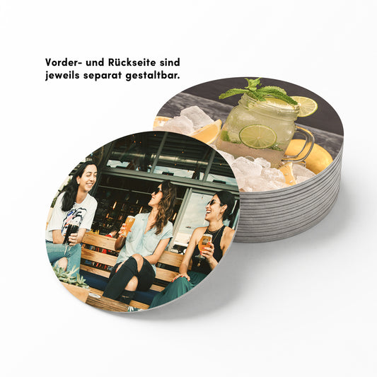 Bierdeckel selbst gestalten - Rund 10,7cm