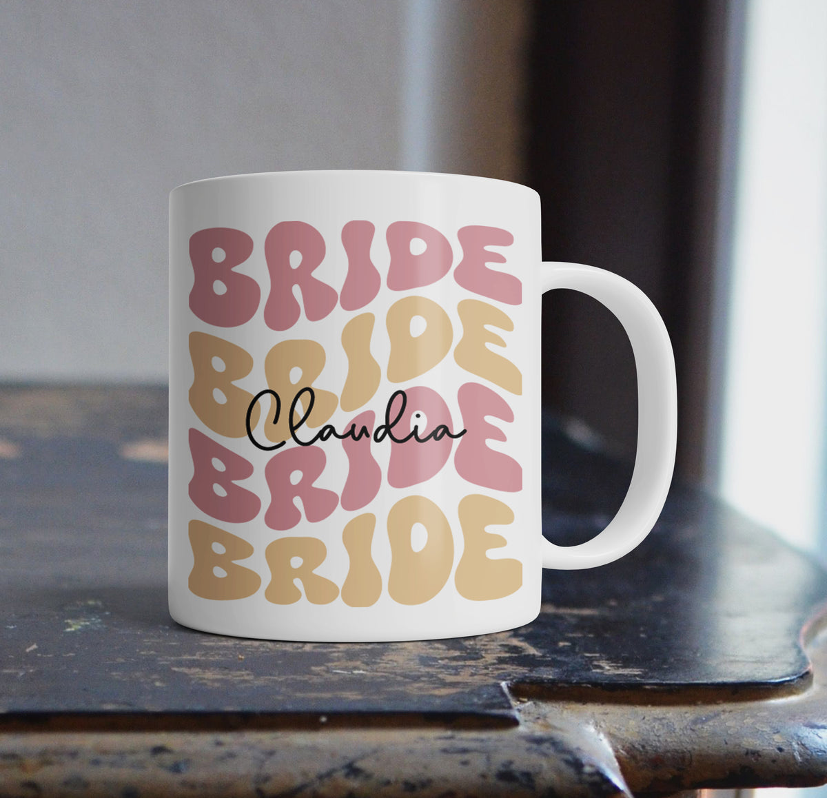 Tasse Personalisierbar Motiv Bride 70s