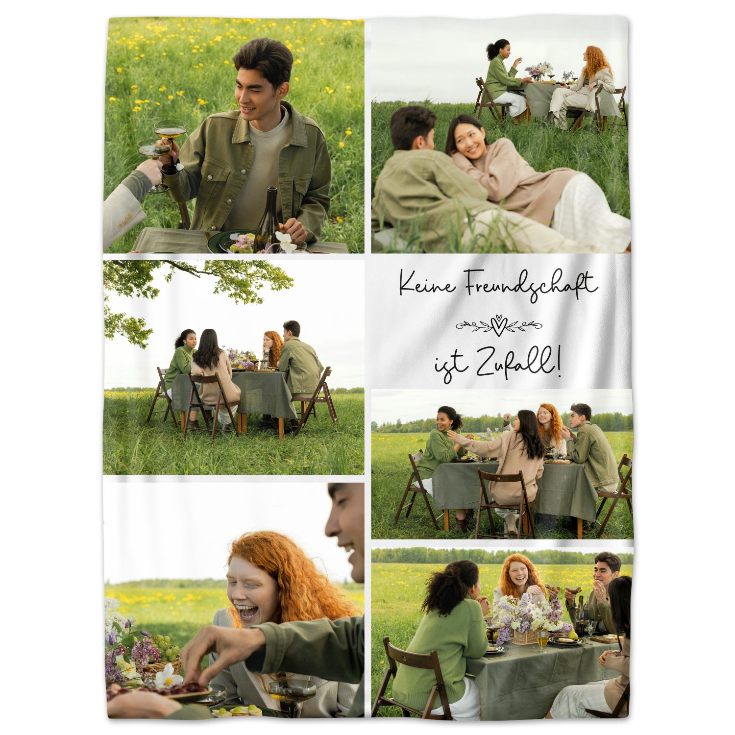 Collage - Freundschaft Fotodecke