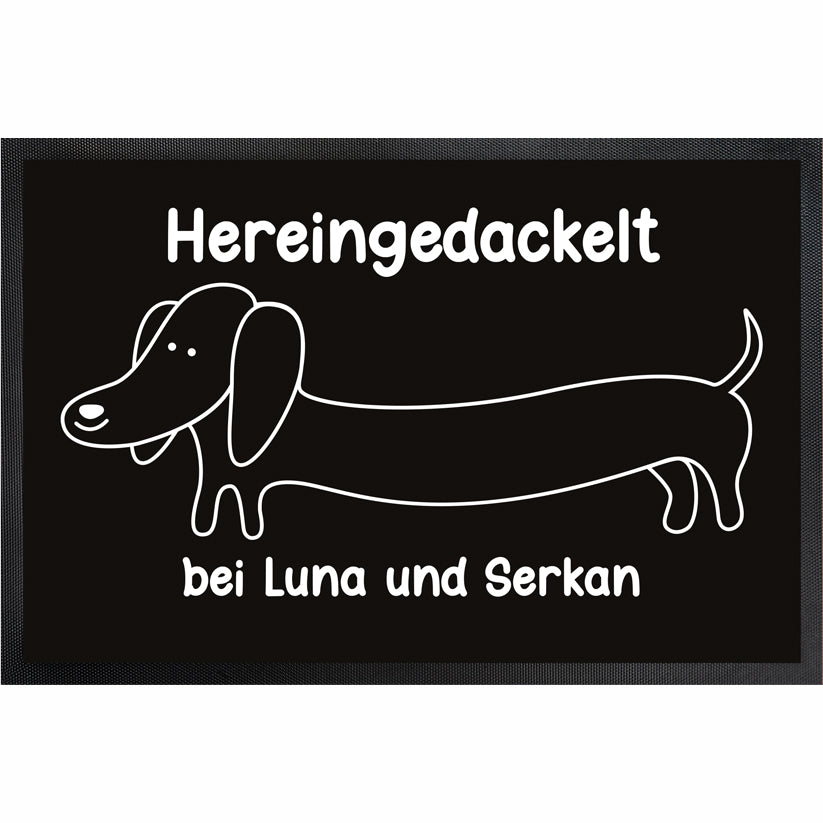 Hereingedackelt - Fussmatte mit Trittrand