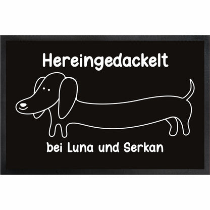 Hereingedackelt - Fussmatte mit Trittrand