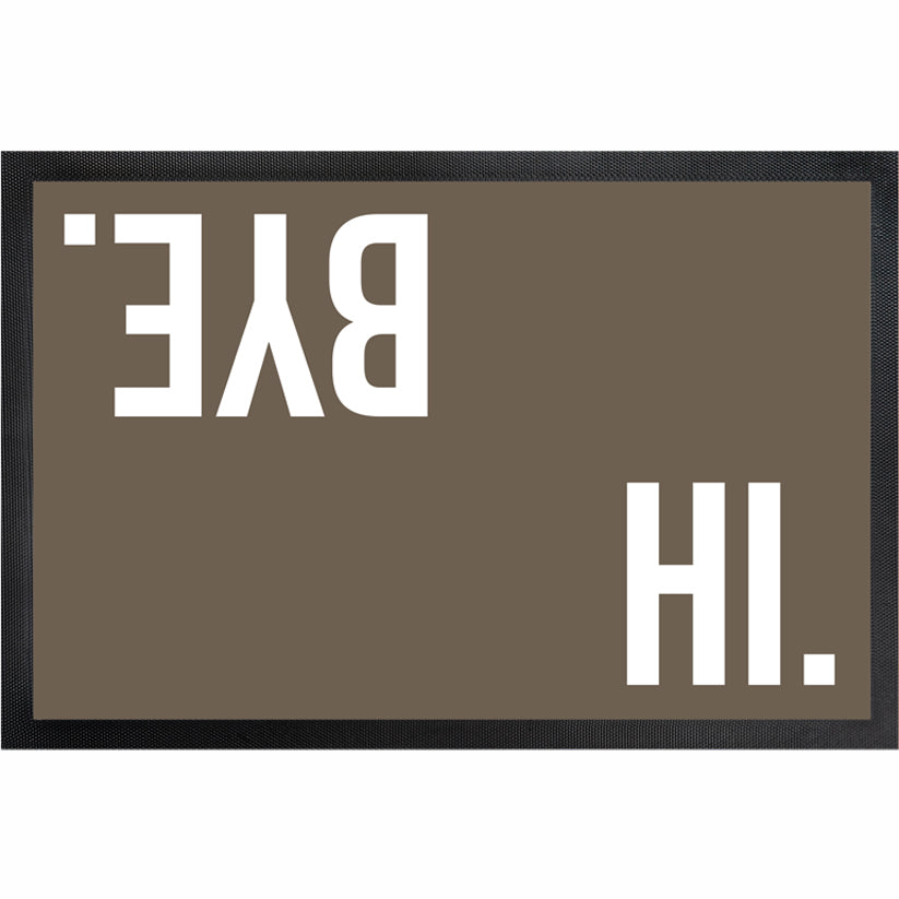 Hi - Bye - Fussmatte mit Trittrand